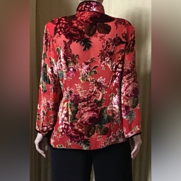 Aris Burnout velvet/silk blouse - Picture 3 of 7